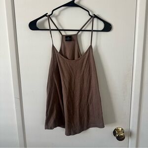 Brown Spaghetti Strap Halter Top Size S